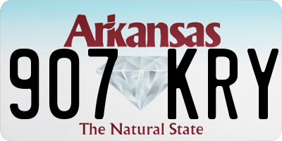 AR license plate 907KRY