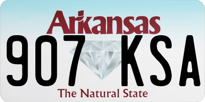 AR license plate 907KSA