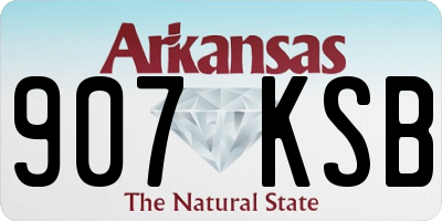 AR license plate 907KSB
