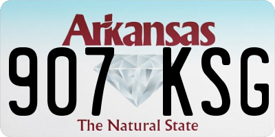 AR license plate 907KSG