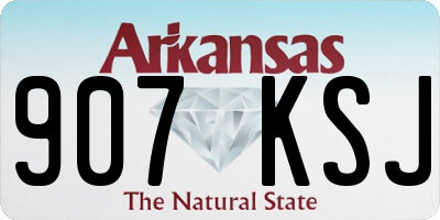 AR license plate 907KSJ