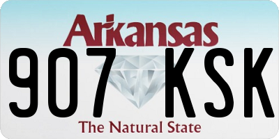 AR license plate 907KSK