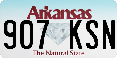 AR license plate 907KSN