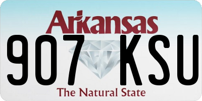 AR license plate 907KSU