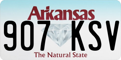AR license plate 907KSV