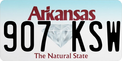 AR license plate 907KSW
