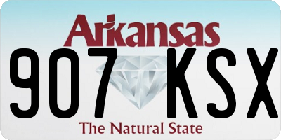 AR license plate 907KSX