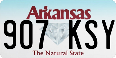 AR license plate 907KSY