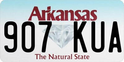 AR license plate 907KUA