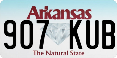 AR license plate 907KUB