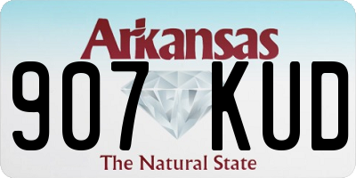 AR license plate 907KUD