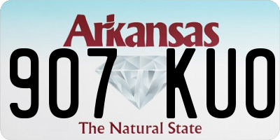 AR license plate 907KUO