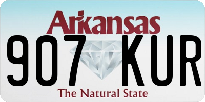 AR license plate 907KUR