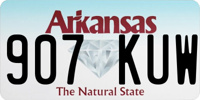 AR license plate 907KUW