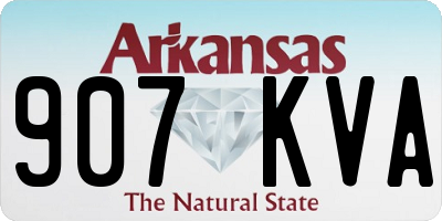 AR license plate 907KVA
