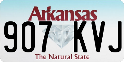 AR license plate 907KVJ