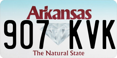 AR license plate 907KVK
