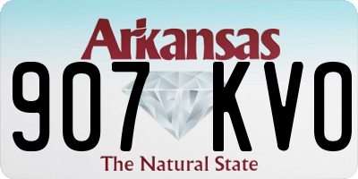 AR license plate 907KVO