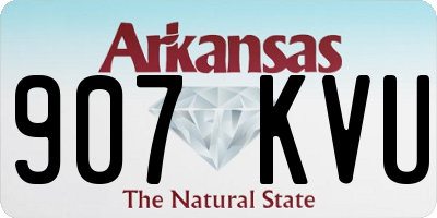 AR license plate 907KVU