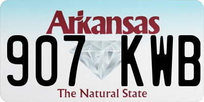 AR license plate 907KWB