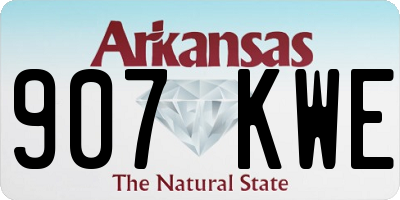 AR license plate 907KWE