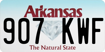 AR license plate 907KWF