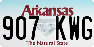 AR license plate 907KWG