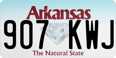 AR license plate 907KWJ