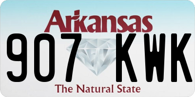 AR license plate 907KWK