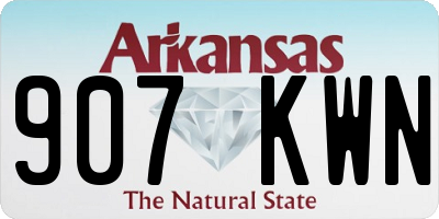 AR license plate 907KWN