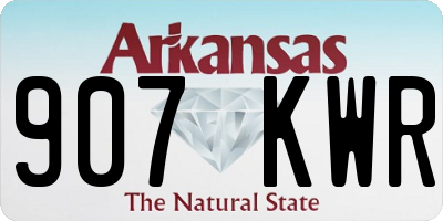 AR license plate 907KWR