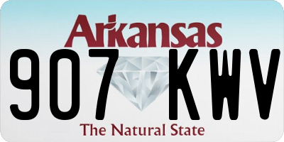 AR license plate 907KWV