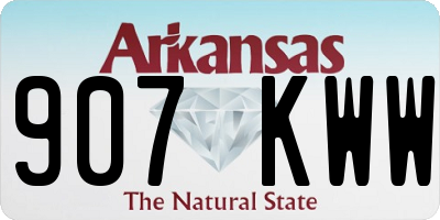 AR license plate 907KWW