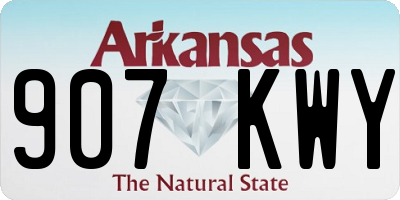 AR license plate 907KWY