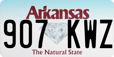 AR license plate 907KWZ