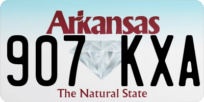 AR license plate 907KXA