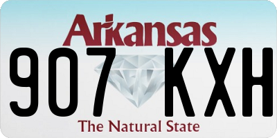 AR license plate 907KXH