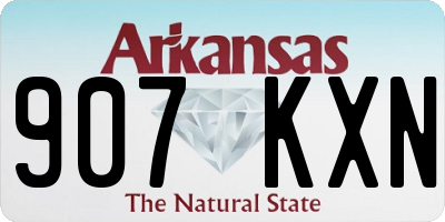 AR license plate 907KXN