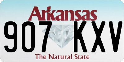 AR license plate 907KXV