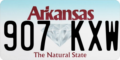 AR license plate 907KXW