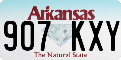 AR license plate 907KXY