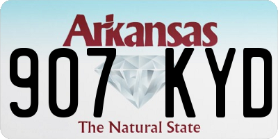 AR license plate 907KYD