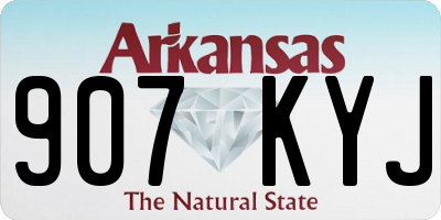 AR license plate 907KYJ