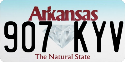 AR license plate 907KYV