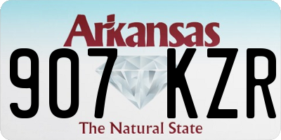 AR license plate 907KZR