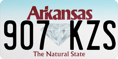 AR license plate 907KZS