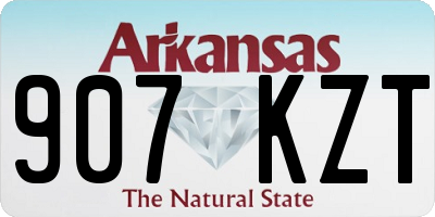 AR license plate 907KZT
