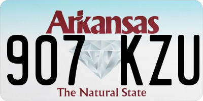 AR license plate 907KZU