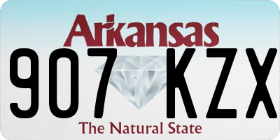 AR license plate 907KZX
