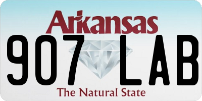 AR license plate 907LAB